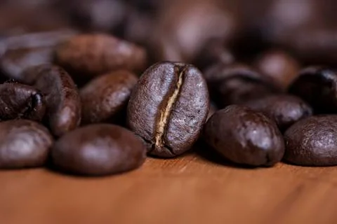 Coffee bean front view Foto stock