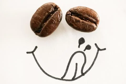 Coffee bean funny Stock Photos