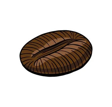 Coffee bean hand drawn engraved sketch drawing vector Illustrazione stock