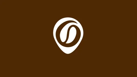 Coffee Bean Icon Banner Stock Footage 343509658