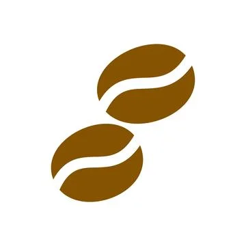 Coffee bean icon. Flat design style eps 10. Brown coffee beans Stock Illustration