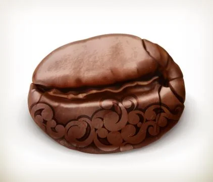 Coffee bean icon Stock Illustration