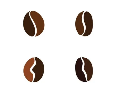 Coffee bean icon vector Stock Illustration