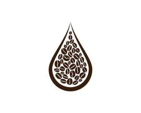 Coffee bean icon vector Stock Illustration