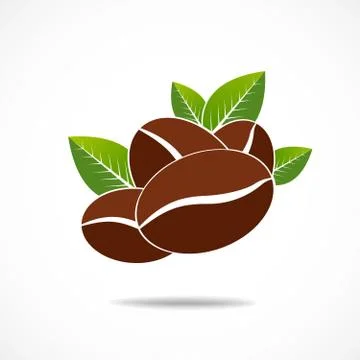 Coffee bean icon, vector Stock Illustration