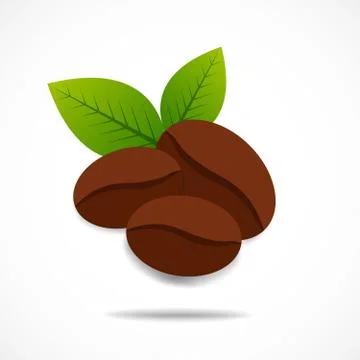 Coffee bean icon, vector Stock Illustration