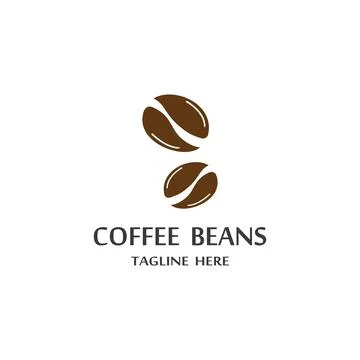 Coffee bean icon vector Stock Illustration