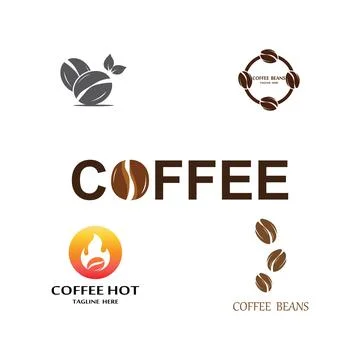 Coffee bean icon vector Stock Illustration