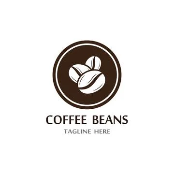 Coffee bean icon vector Stock Illustration