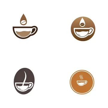 Coffee bean icon vector Stock Illustration