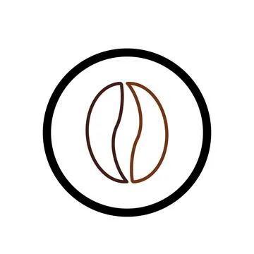 Coffee bean icon vector illustration template Stock Illustration