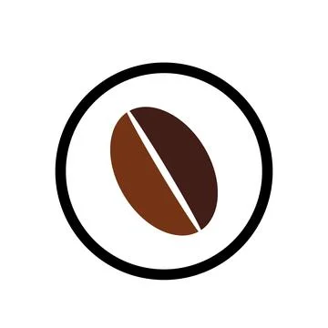 Coffee bean icon vector illustration template Stock Illustration