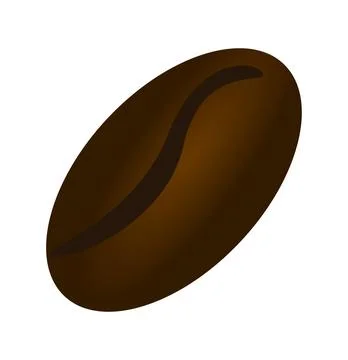 Coffee Bean Icon. Vector Illustration of Coffee Bean Isolated on Transparent. Stockillustratie