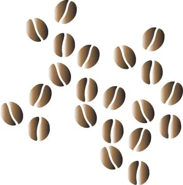 Coffee bean icon on white background Stock Illustration