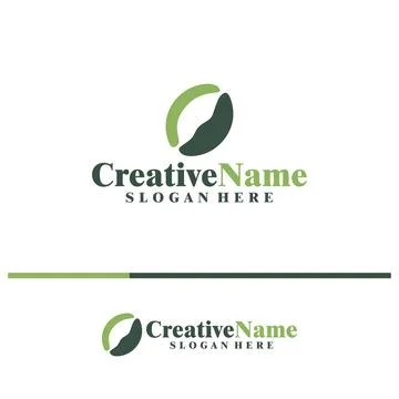 Coffee Bean with Initial C logo design concept vector. Creative Letter C wi.. Stock Illustration