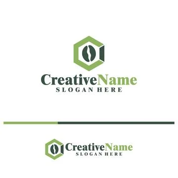Coffee Bean with Initial C logo design concept vector. Creative Letter C wi.. Stock Illustration