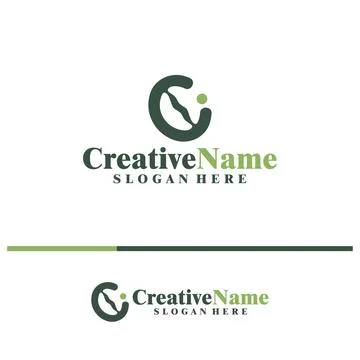 Coffee Bean with Initial C logo design concept vector. Creative Letter C wi.. Stock Illustration
