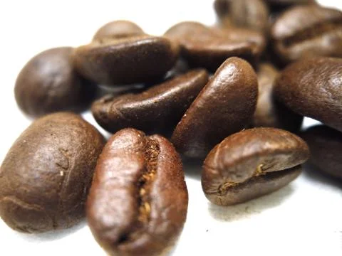 Coffee bean isolate on white background.Have copy space.for banner,wallpaper. Stock Photos