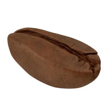 Coffee bean isolated on white background 3d rendering illustration Stock Illustration