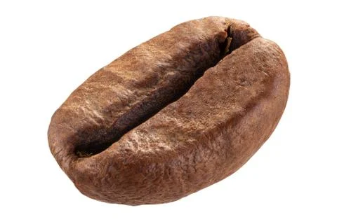Coffee bean isolated on white background. cut out using paths. Full depth of  Foto stock