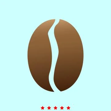 Coffee bean it is icon . Illustrazione stock