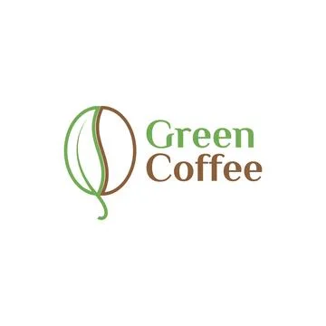 Coffee bean with leaf logo design vector graphic symbol icon sign illustrat.. Illustration