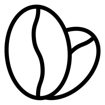 Coffee bean line icon vector illustration isolated on white background Stock Illustration