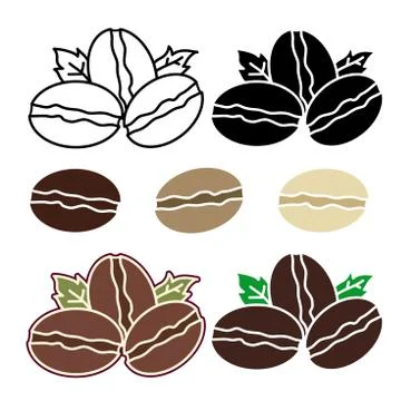 Coffee Bean for Logo design Stock Illustration