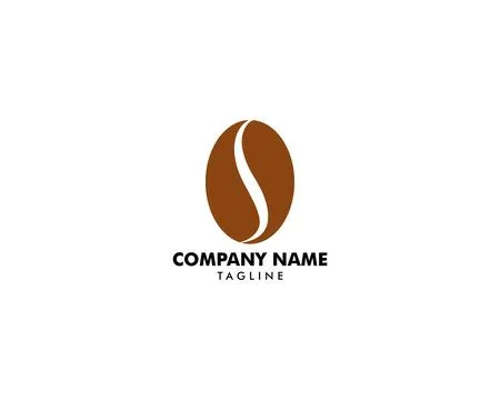 Coffee Bean Logo Template Vector Icon Illustration Design Stock Illustration