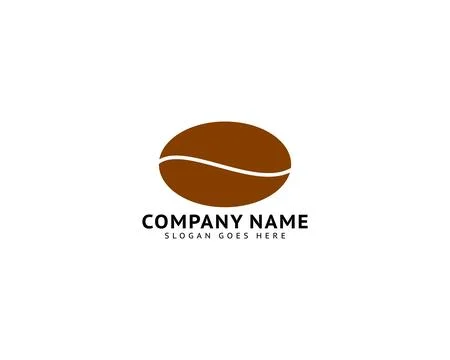 Coffee Bean Logo Template Vector Icon Illustration Design Stock Illustration