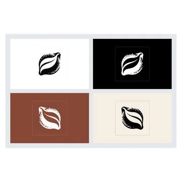 Coffee Bean Logo Vector Icon Design Set イラスト素材