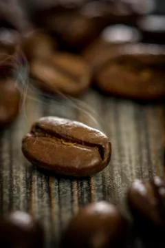 Coffee bean macro Stock Photos