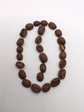 Coffee bean made from small beans Stock Photos
