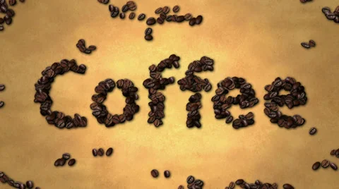 Coffee Bean on Old Paper Stop motion 4K Resolution Ultra HD Stock Footage 39840512