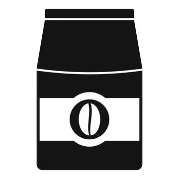 Coffee bean pack icon simple vector. Espresso cup Stock Illustration