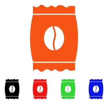 Coffee Bean Pack Vector Icon Stock Illustration