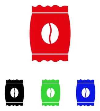 Coffee Bean Pack Vector Icon Stock Illustration