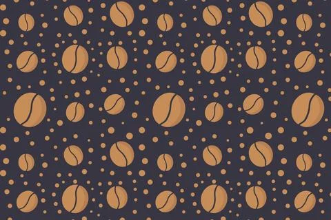 Coffee bean pattern on background Stock Illustration