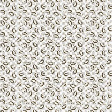 Coffee bean pattern, grain texture. Cappuccino, espresso in cafe, hand draw.. Stock Illustration