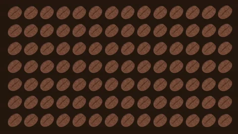 Coffee bean pattern shaking animation Stock Footage 132474950
