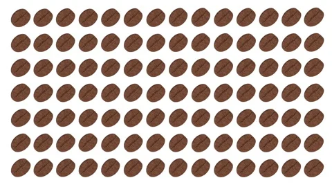 Coffee bean pattern shaking animation Stock Footage 132474960