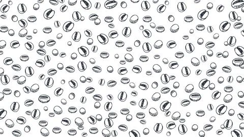 Coffee bean pattern. Vector. Stock Illustration