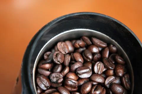 Coffee bean pile Stock Photos