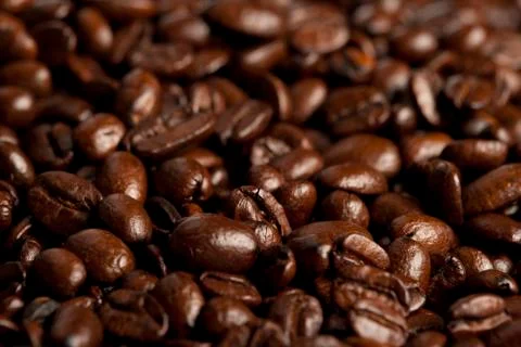 Coffee bean pile Stock Photos