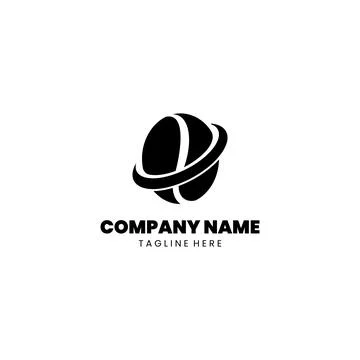 Coffee bean planet logo Design vector Stockillustratie