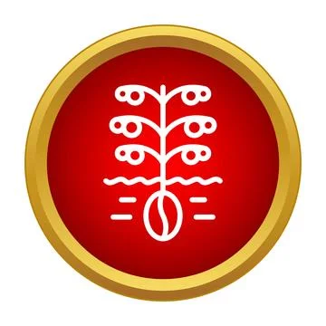 Coffee bean plant growing lifecycle icon Stock Illustration