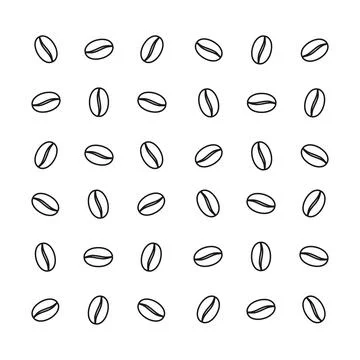Coffee Bean Repeating Pattern a Illustrazione stock
