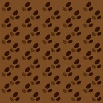 Coffee bean seamless pattern background.Colorful wallpaper vector illustratio Stock Illustration