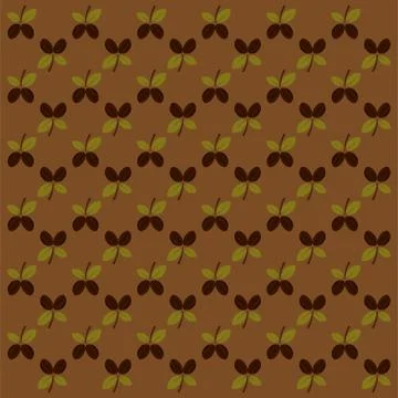 Coffee bean seamless pattern background.Colorful wallpaper vector illustratio Illustrazione stock