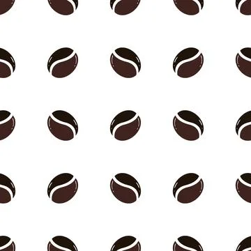 Coffee bean seamless pattern Stock Illustration